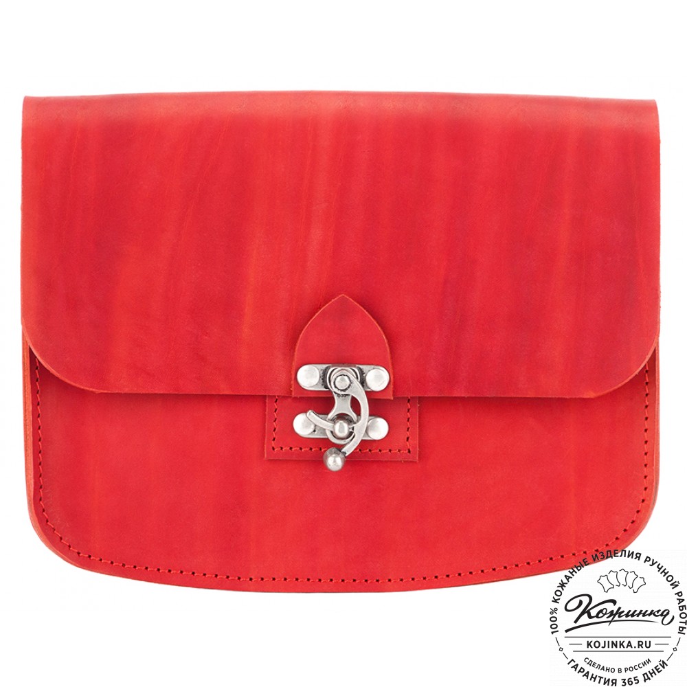 Кожаная сумка ручной работы "Кэтрин" (красная)